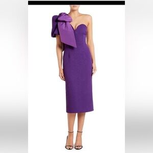Purple one shoulder dress